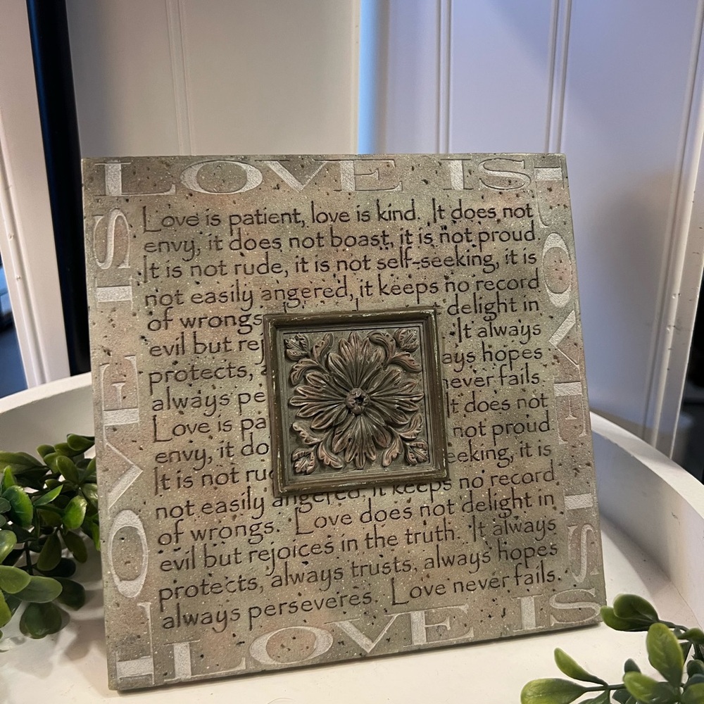 Decorative Stone Plaque with Inspirational Quote